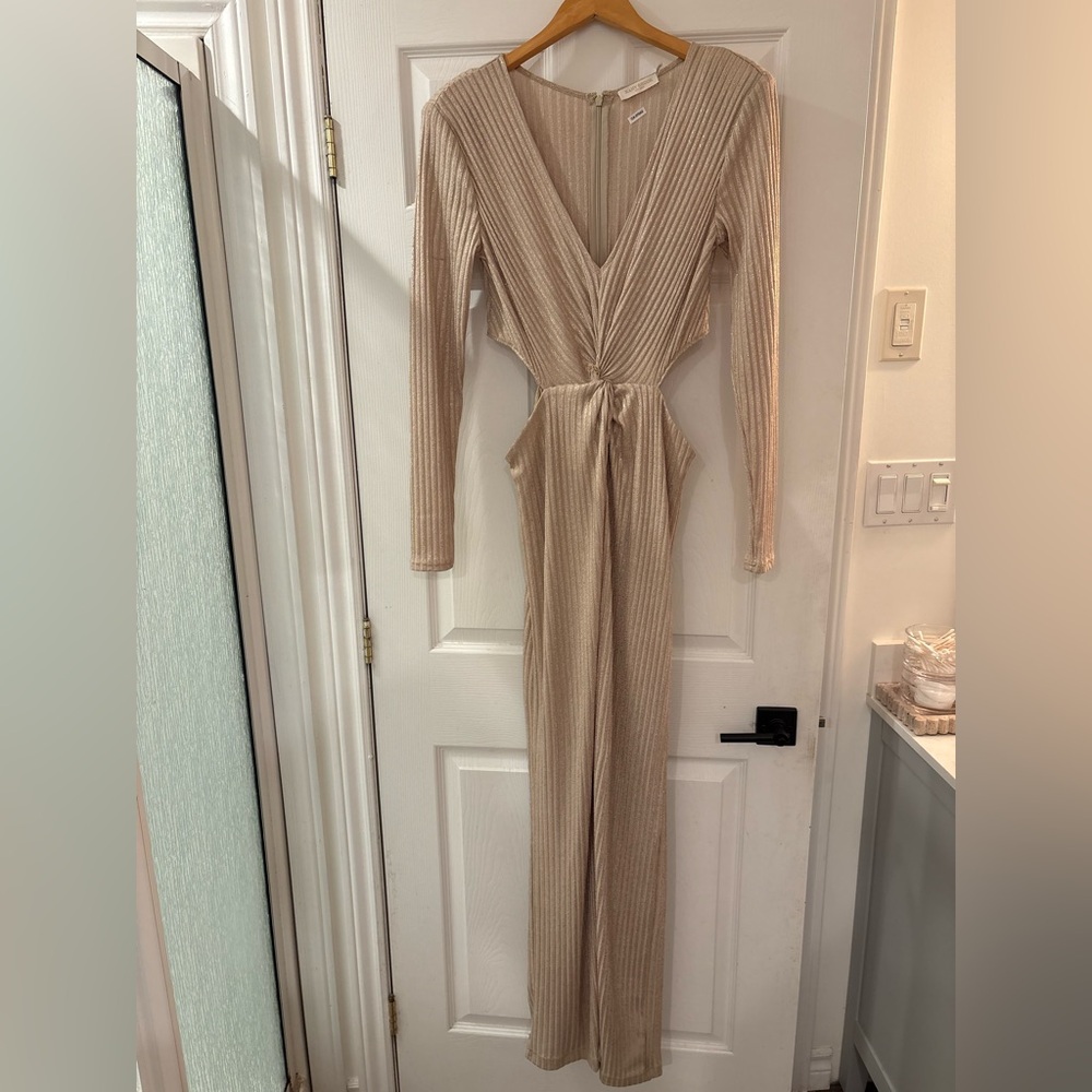 Ramy Brook Beige Long Sleeve Dress